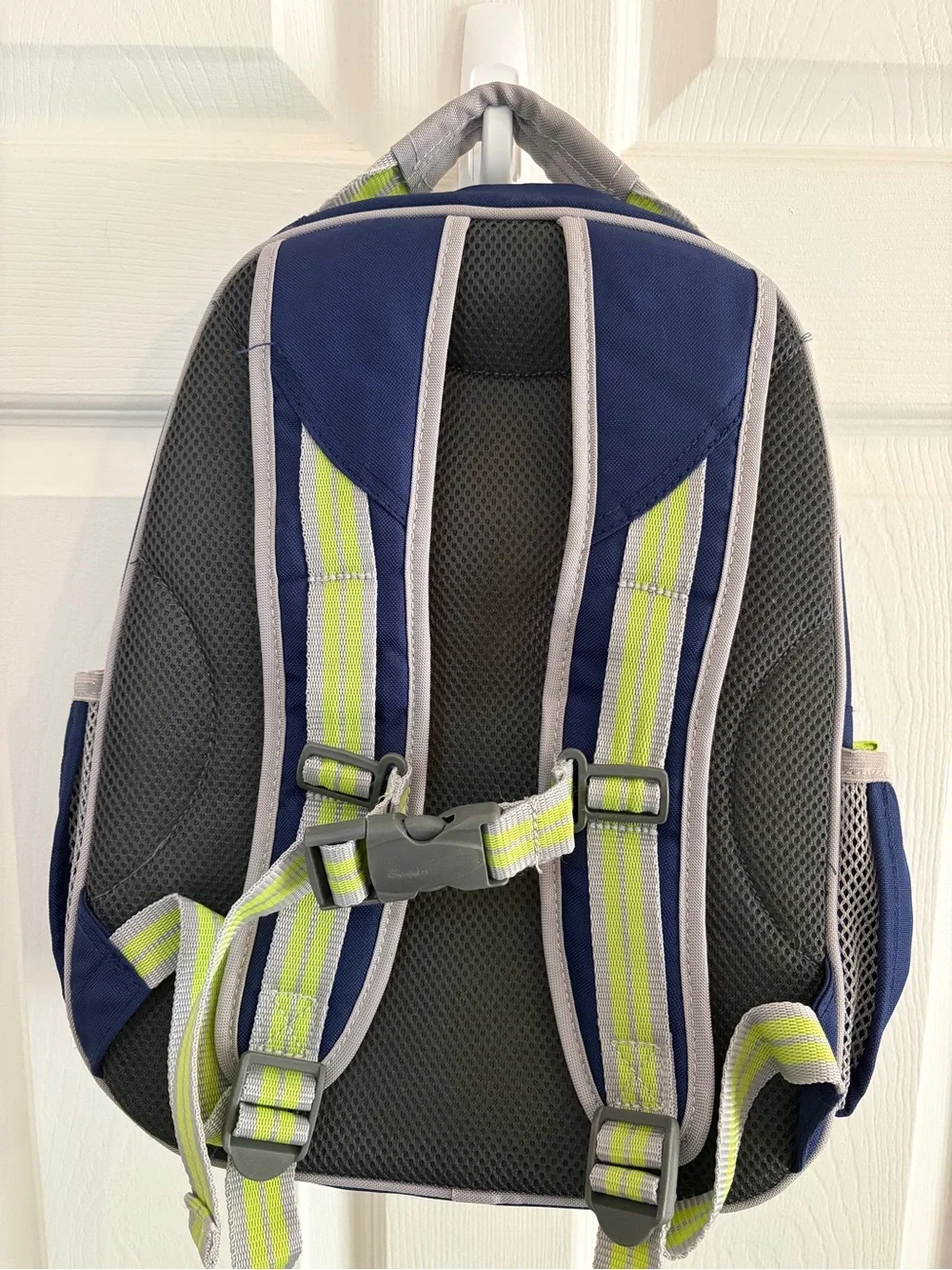 Pottery Barn Kids - Small - Navy With Grey and Lime Accent Kids Backpack